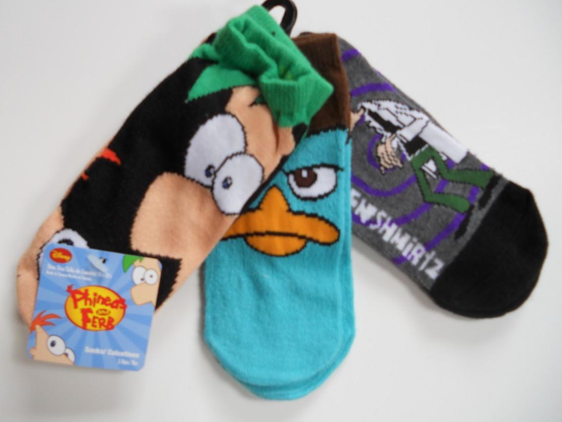 PHINEAS AND FERB Perry SOCKS Stockings Shoe Sz 7.5 -3.5 | eBay