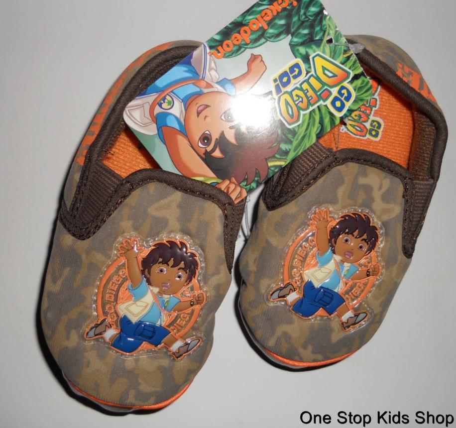 GO DIEGO GO Toddler Boys 5 6 7 8 Shoes SLIPPERS Socks Nickelodeon | eBay