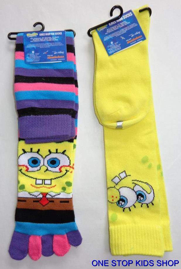 SPONGEBOB SQUAREPANTS Stockings KNEE HIGH or TOE SOCKS Shoes ...