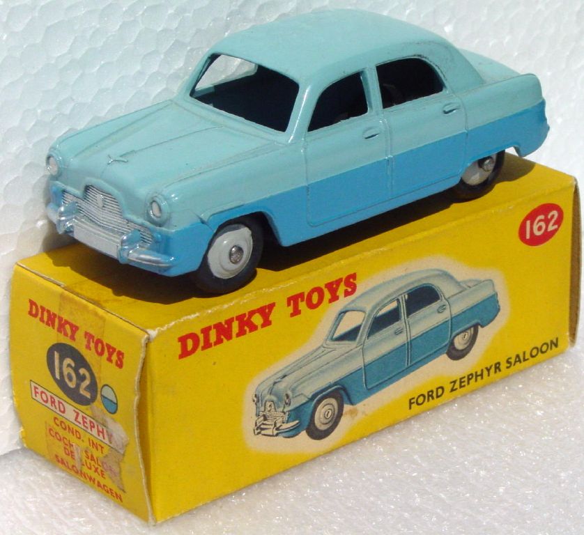 Dinky 162 - Ford Zepher 2-tone Blue one slight chip C9 box with tape