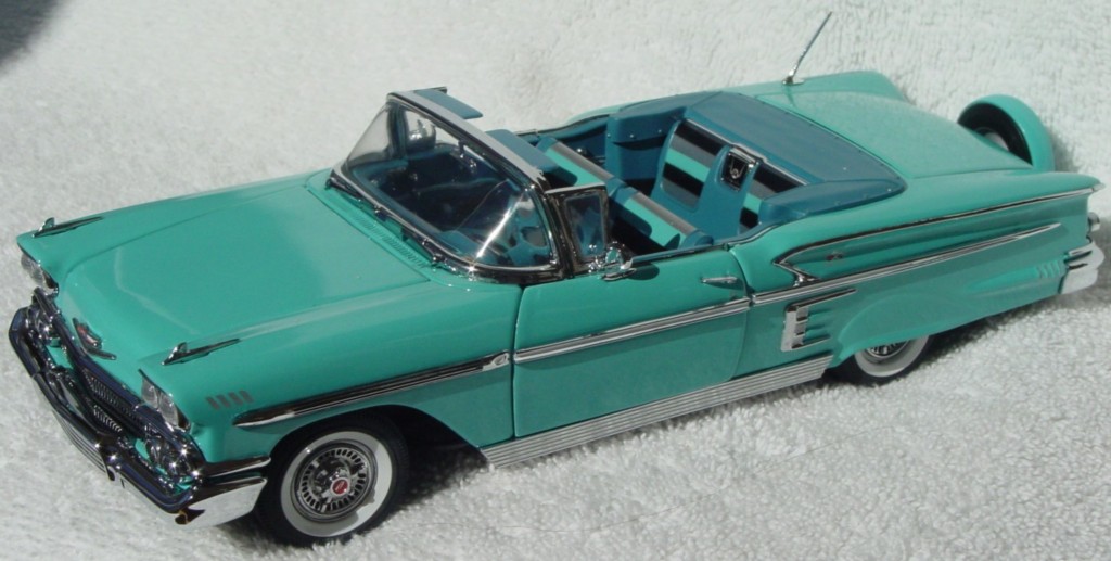 24 - DANBURY 58 Chevy Impala Conv Aqua (92)