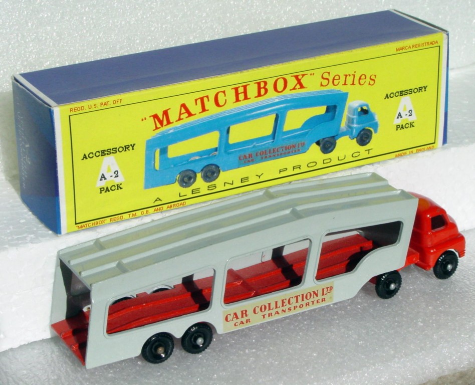 Matchbox Lesney  A 2  BEDFORD CAR TRANSPORTER Repro  Box 