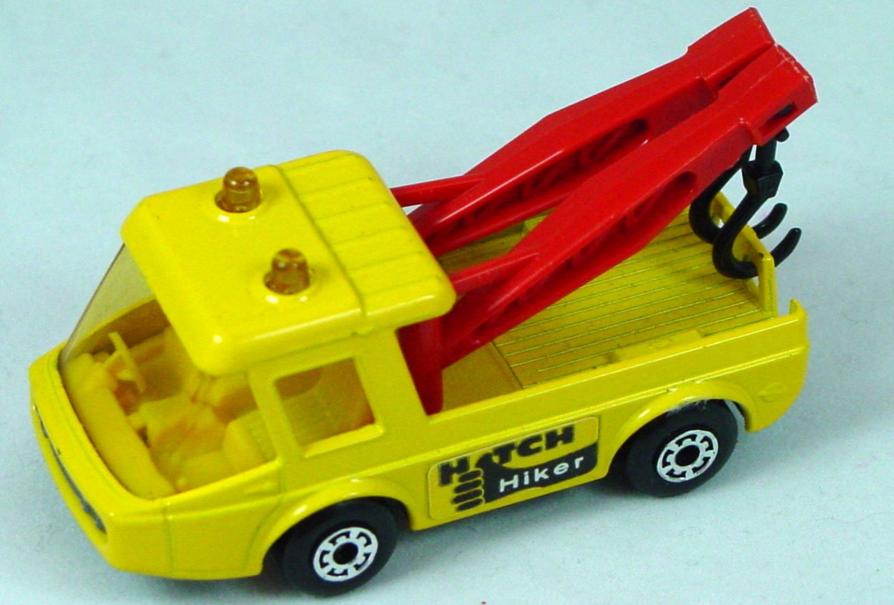 Lesney SuperFast 74 B 22 - Toe Joe yel-Orange unp red and black 5A Hitchhiker light amber