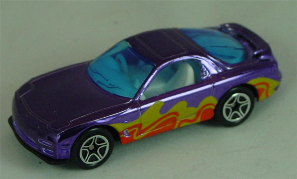 Pre-production 08 J 22 - Mazda RX7 light purp-Chrome blue window made in Thailand salmon tampo