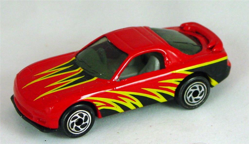 Pre-production 08 J 6 - Mazda RX7 Red black and yellow tampo made in Thailand 7-spk spiral