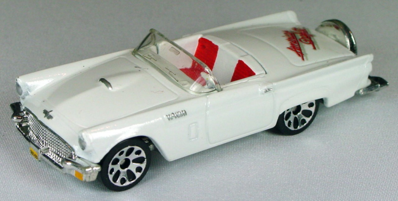 Pre-production 42 D - 57 T-Bird White Amer Graffitti red interior unspread rivet made in China