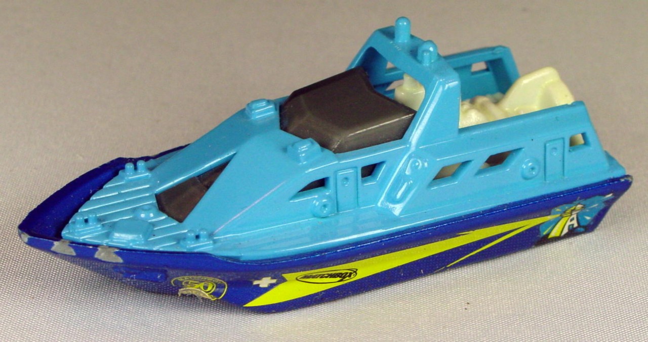 Pre-production 61 M 4 - Rescue Boat Powder Blue and Brite Blue WHT rear insert