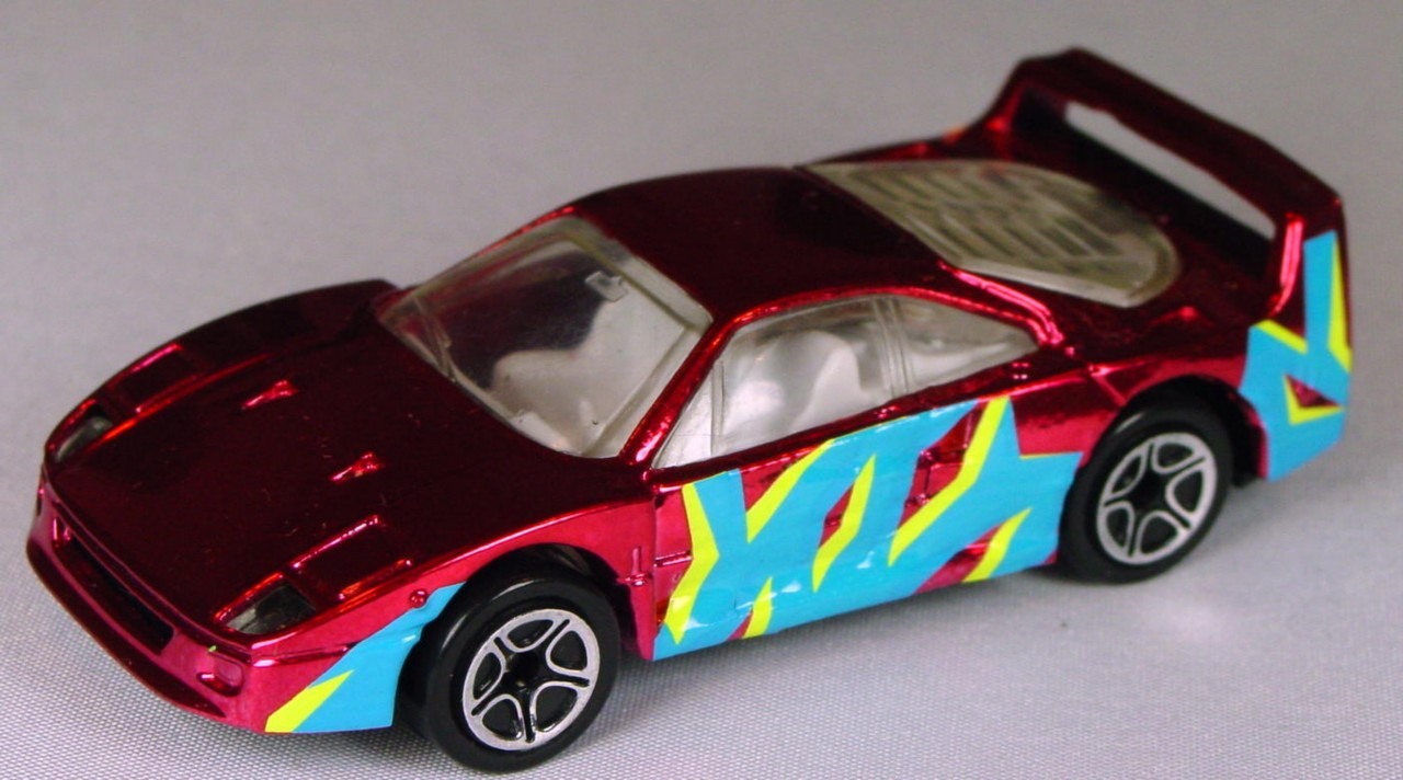 Pre-production 24 H 43 - Ferrari F-40 red-Chrome white interior light blue and yellow LABmade in Thailand
