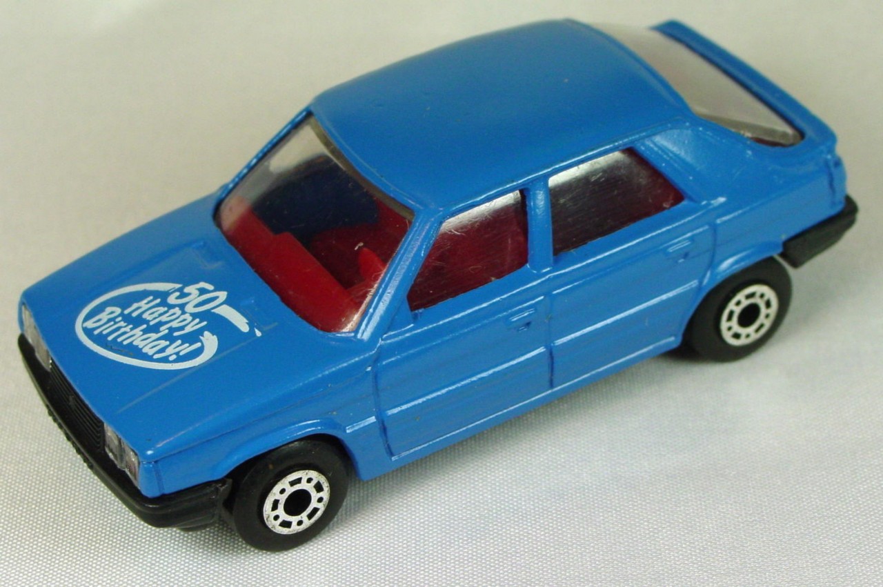 Bulgarian 33 E 1 - Renault 11 dull Blue red interior black base Happy 50thBday