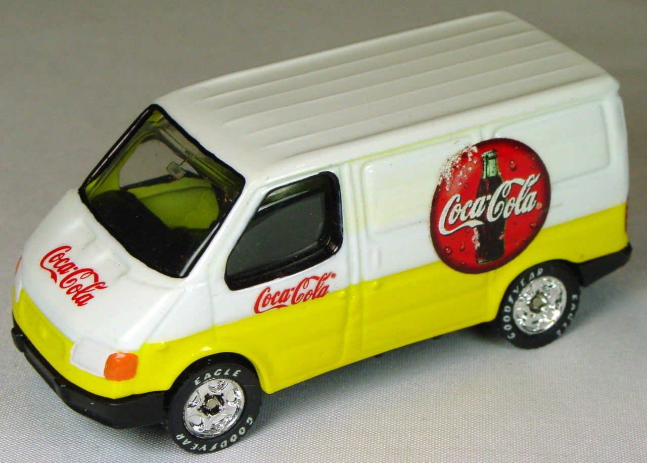 Pre-production 15 K 72 - Ford Trans Van White and yellow Coke STICKERS made in China rivet glue