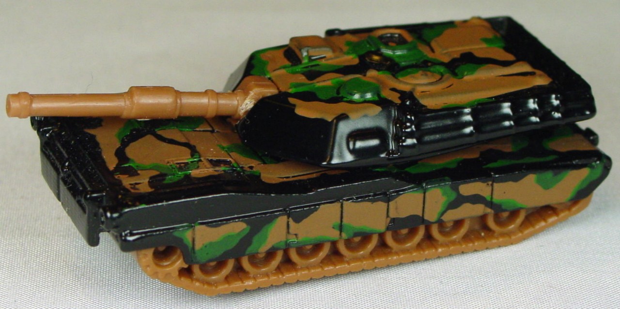 Pre-production 54 J 9 - Abrams Tank Black green and brown camouflage made in Thailand velcro base