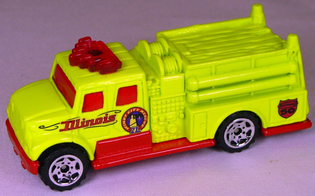 Pre-production 76 D 26 - Fire Pumper Nean Yellow red win/dome light ILL 27
