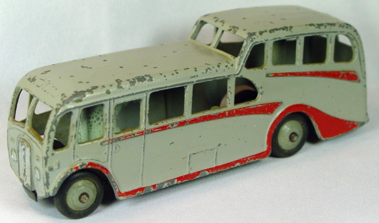 Dinky 29 F - (280) Observation Coach Gray/red grey hubs