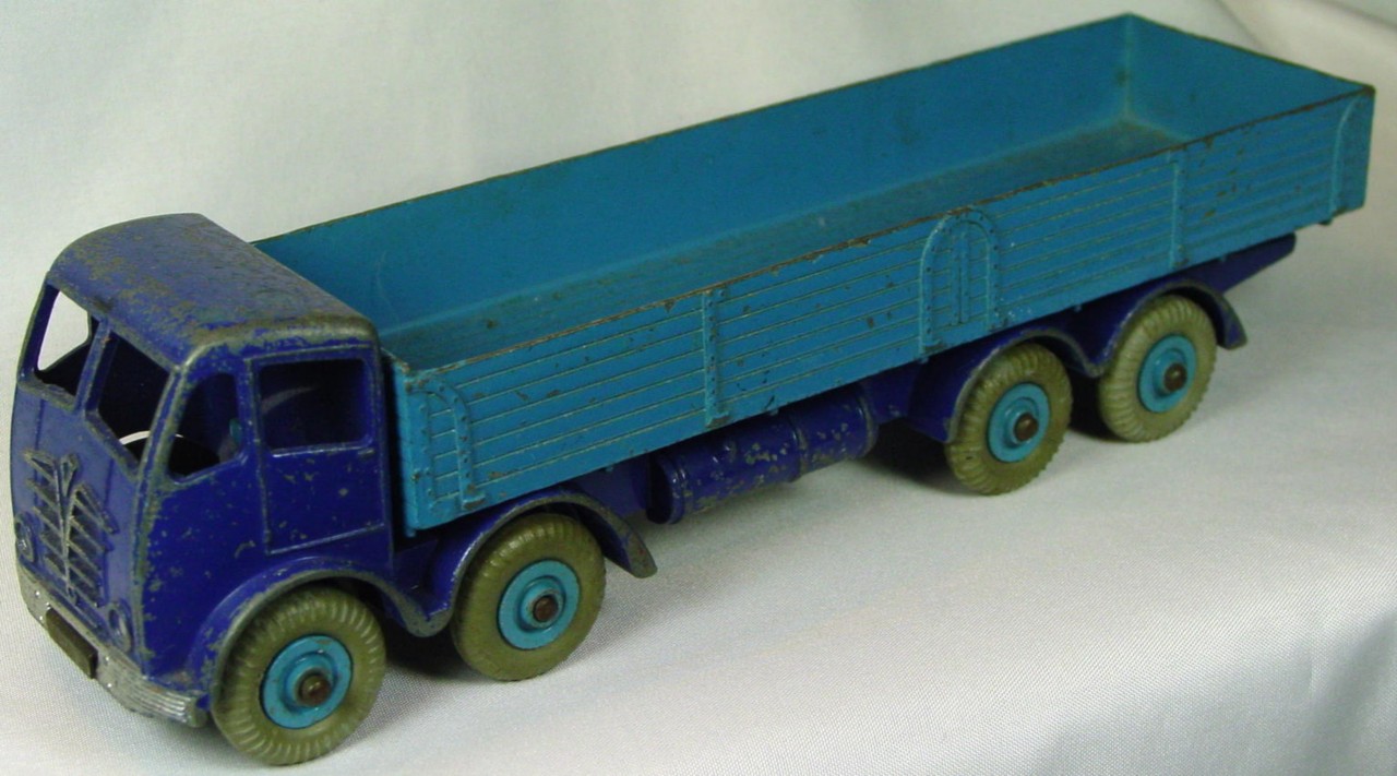 Dinky 501 - Foden Stake Truck dark Blue and light Blue GPT blue hubs