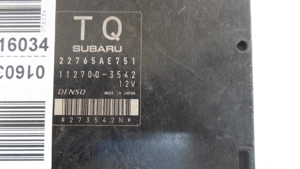 eeページ ENGINE COMPUTER SUBARU IMPREZA 2013 22765AE751 112700-3542 2.0L MT