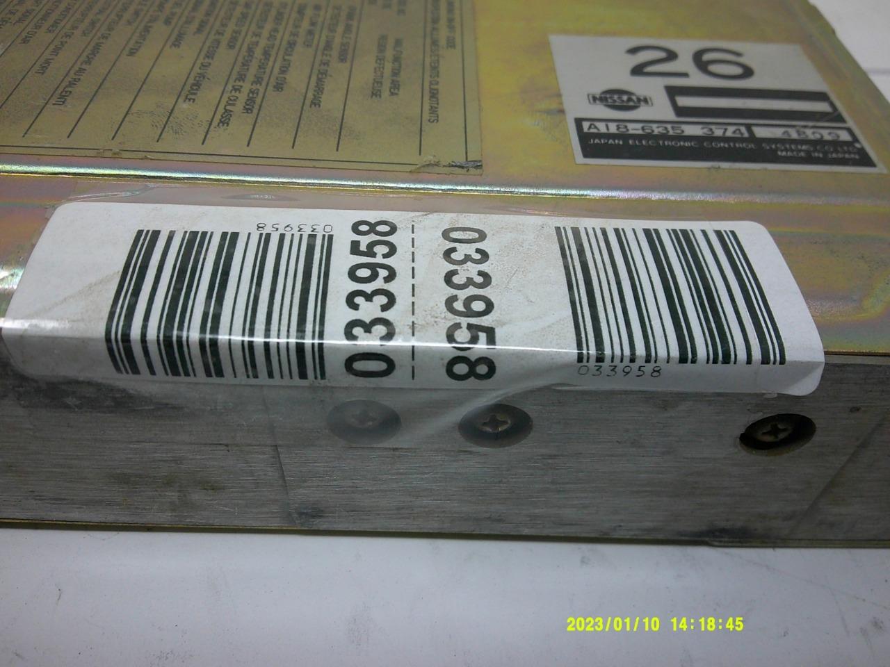 ENGINE COMPUTER NISSAN 300ZX 1985 1985 A18-635 374 A18635374