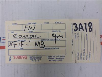 FORD OEM ENGINE CONTROL MODULE UNIT PCM ECM ECU XF1F-12A650-MB WEH1