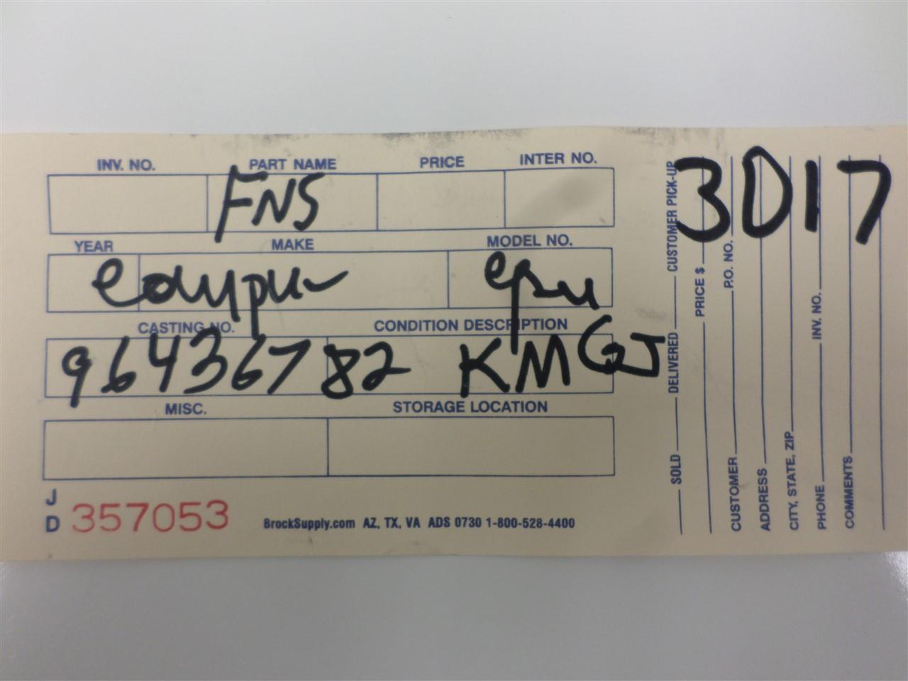 ENGINE COMPUTER PROGRAMMED CHEVROLET OPTRA 2006 96436782 MANUAL