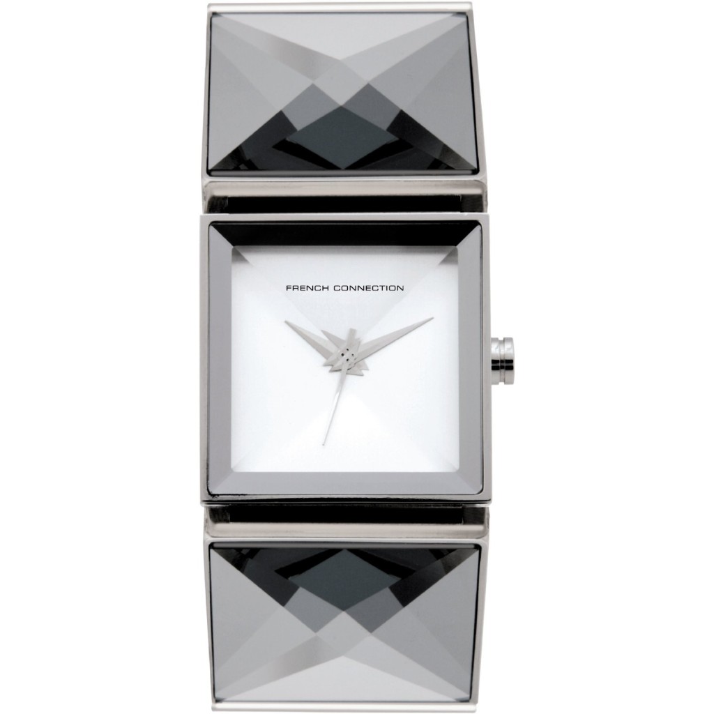 FCUK French Connection FC1007S Ladies Silver Steel Square Watch NEW | eBay