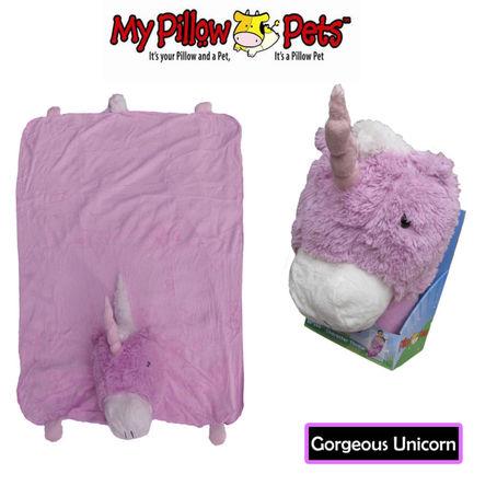 100 Original My Pillow Pets Purple Unicorn Blanket Ready To Ship