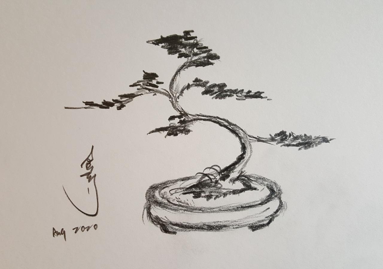 Nisaburo Ito (1910 – 1988) Potted Bonsai Chrysanthemum