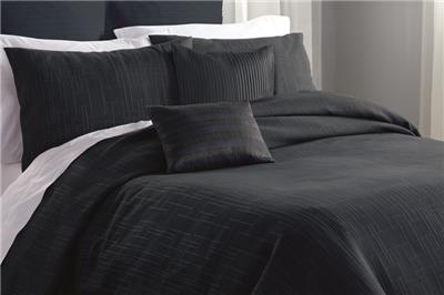 Dkny City Line Duvet Cover Sham Set Midnight Blue 3pc Ebay