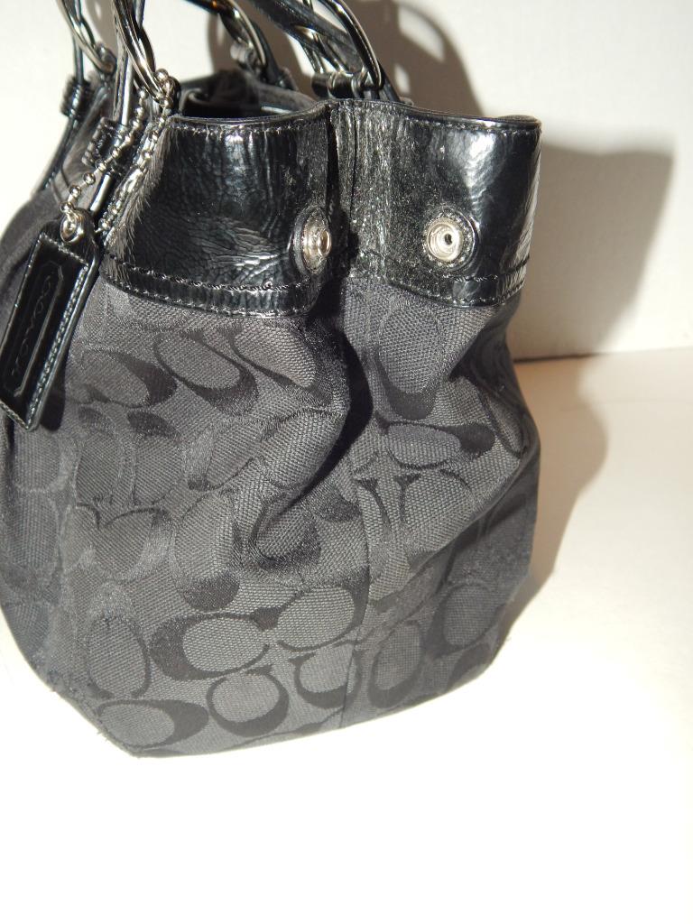 Coach Black Soho Pleated Leather Tote #F13742 Shoulder Bag. Purse