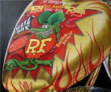 Indian Larry Rat Fink Motorcycle Art Print Framed Signed Ltd Edition by John G