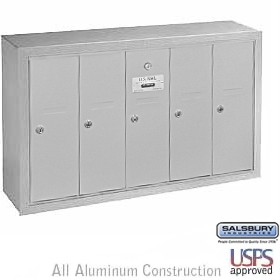 commercial mailbox surface recessed salsbury vertical usps mounted access apartment mailboxes aluminum finish door apartments