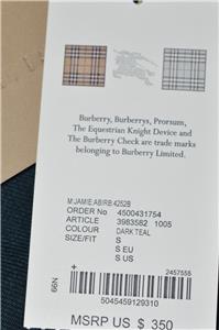 New Burberry Brit Men S 350 Jamie Teal Cotton Flannel Beat Nova Check Annie S Unique Accessories