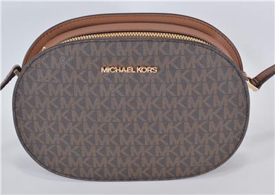 NEW Michael Kors $298 Jet Set Travel OVAL Logo Crossbody Bag Purse