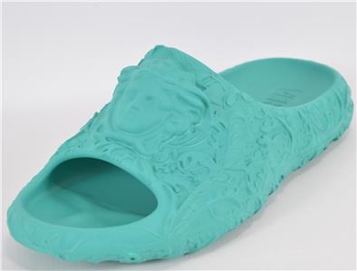 Versace★素敵！Smiley Medusa Slides Sandals Blue/Lime Versace Smiley Medusa Slides Sandals Blue/Lime 11 US (44 Eu