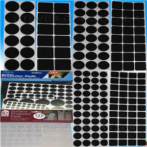 120x GREY FELT FURNITURE PADS 29mm Circular Adhesive Floor Protection ANTI SKID