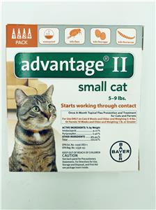 4 Pack Advantage Ii Small Cat Topical Flea Prevention 5 9 Lbs Ebay