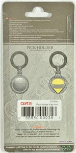 Ogre Guitar Pick Holder Key Ring Keychain Gray Metal w/ Swarovski Crystal
