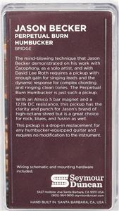 Seymour Duncan Perpetual Burn Trembucker Black Guitar Bridge Pickup Jason Becker