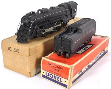 Lionel No. 2056 & 2046W Locomotive & Tender Lionel Lines Post War Train O Gauge