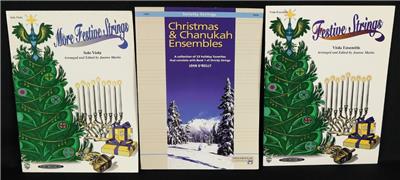 Lot of 3 Christmas Holiday Viola Sheet Music Books Festive Strings