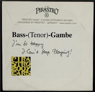 Pirastro Bass Tenor Gambe E3 Gut Viola String 21-1/2 PM