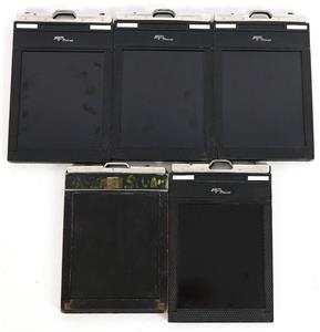 Lot of 5 Vintage Graflex 4x5 Camera Film Holders