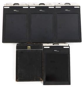 Lot of 5 Vintage Graflex 4x5 Camera Film Holders