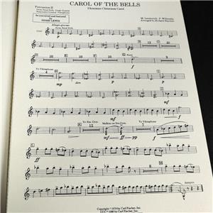 Carol Of The Bells Ukrainian Christmas Sheet Music Score by Shari Lewis