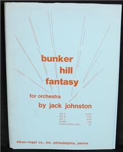 Bunker Hill Fantasy Set B Sheet Music Score Book by Jack Johnston