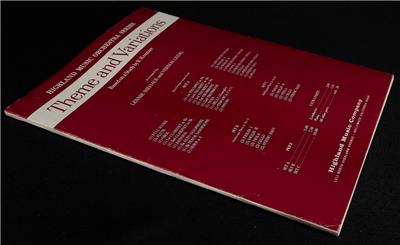 Theme and Variations Sheet Music Score Book Kreutzer Highland Orchestra Series