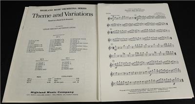 Theme and Variations Sheet Music Score Book Kreutzer Highland Orchestra Series