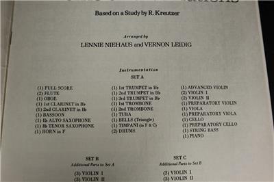 Theme and Variations Sheet Music Score Book Kreutzer Highland Orchestra Series