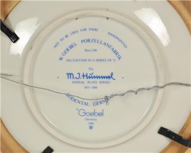 1994 Hummel Collector Plate Hand-Painted Germany Goebel-Porzellanfabrik