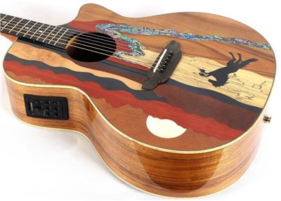 Luna Vista Stallion Tropical Woods Gloss Natural Acoustic Electric Guitar