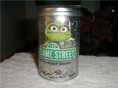 sesame street 100% cotton "oscar the grouch" mens ( l) boxer