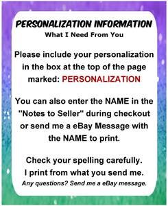 PERSONALIZATION INFO